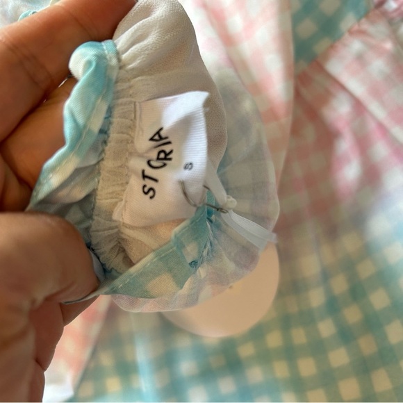 Storia Gingham multi color tiered lined dress nwt - Picture 15 of 16